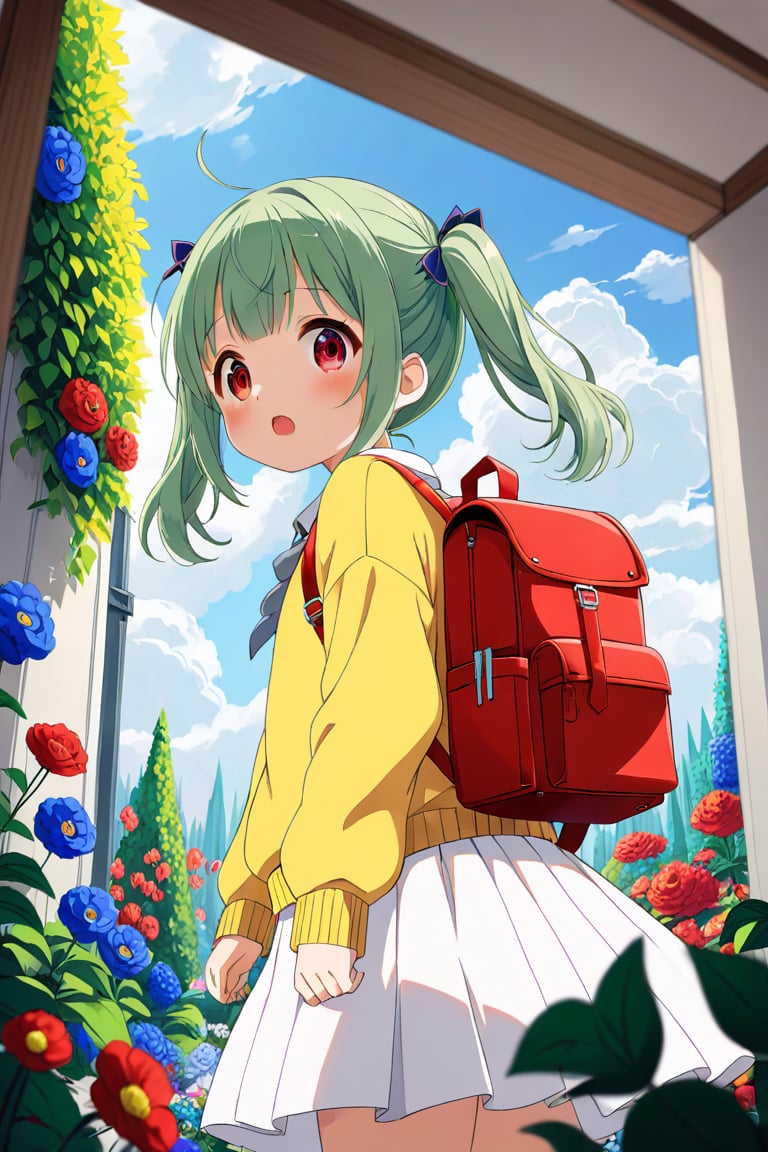 loli,  surprise face,  green hair by llilvr on Tensor.Art