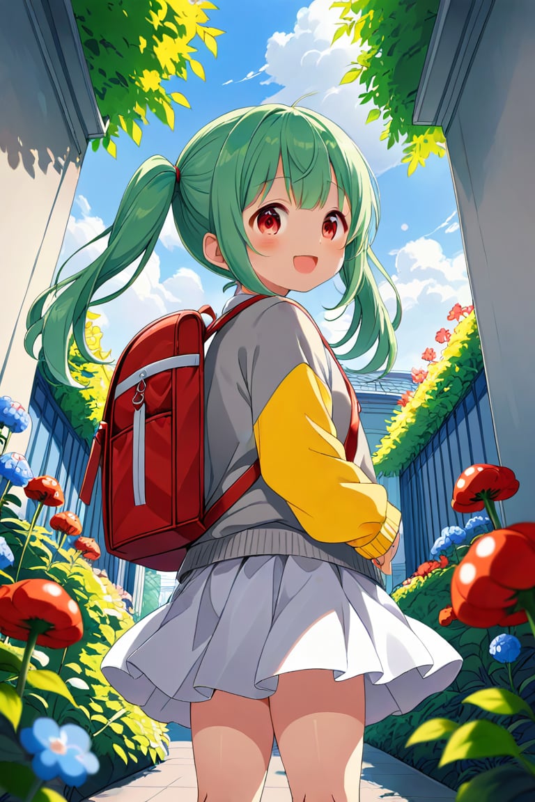 loli,  happy face,  green hair by llilvr on Tensor.Art