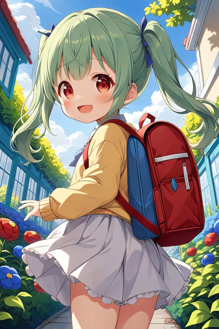 loli,  happy face,  green hair by llilvr on Tensor.Art