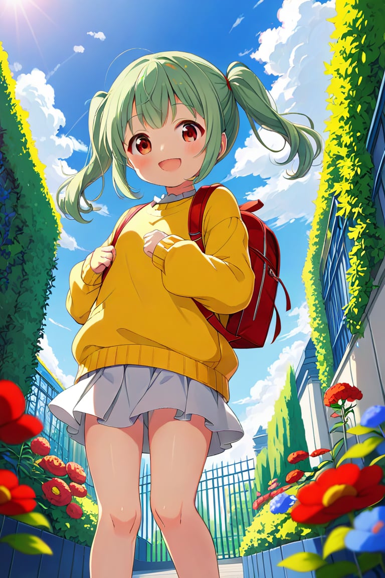 loli,  happy face,  green hair by llilvr on Tensor.Art