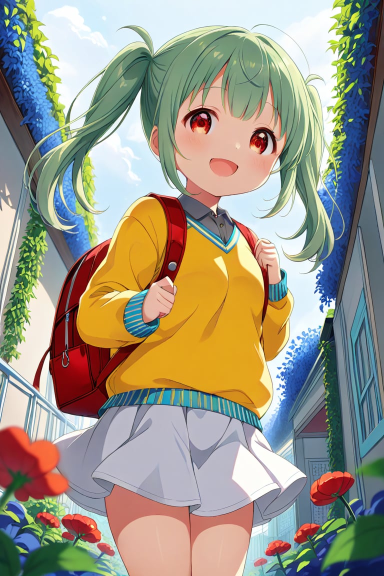 loli,  happy face,  green hair by llilvr on Tensor.Art