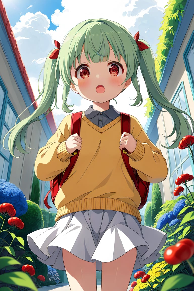 loli,  surprise face,  green hair by llilvr on Tensor.Art