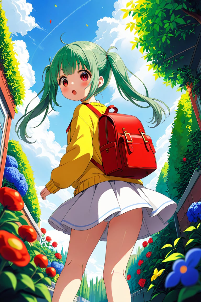 loli,  surprise face,  green hair by llilvr on Tensor.Art