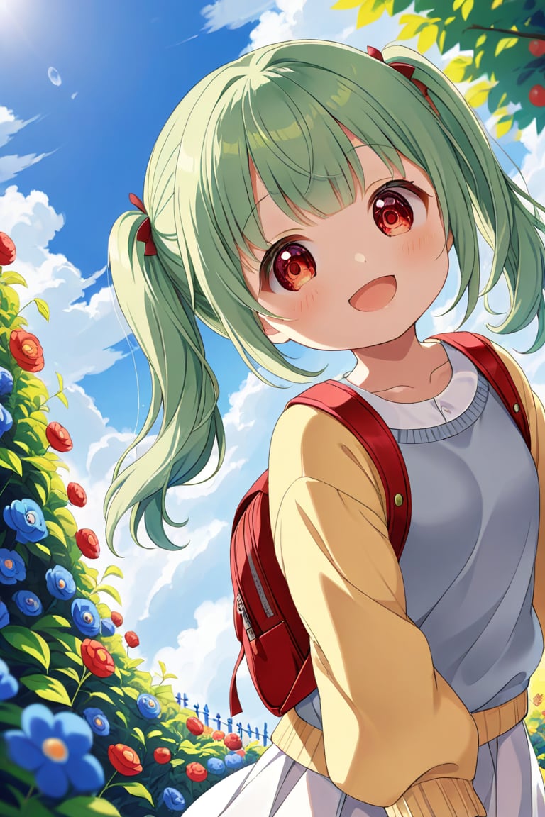 loli,  happy face,  green hair by llilvr on Tensor.Art