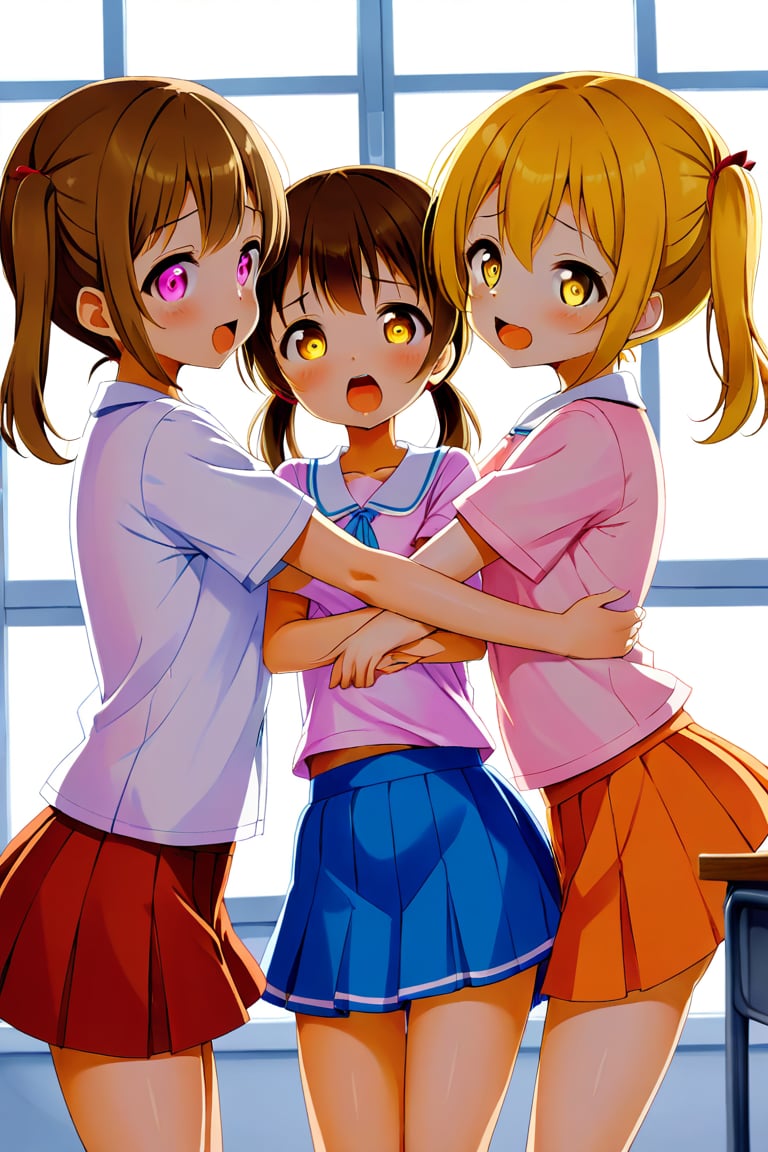 3_girls. loli hypnotized,  happy_face,  brown hair by llilvr on Tensor.Art
