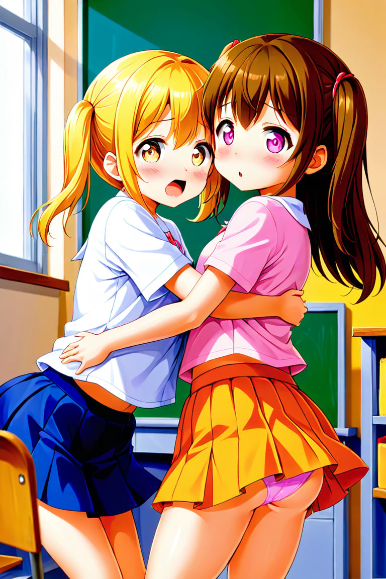 2_girls. loli hypnotized,  happy_face,  brown hair by llilvr on Tensor.Art