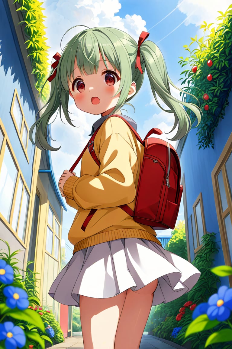 loli,  surprise face,  green hair by llilvr on Tensor.Art