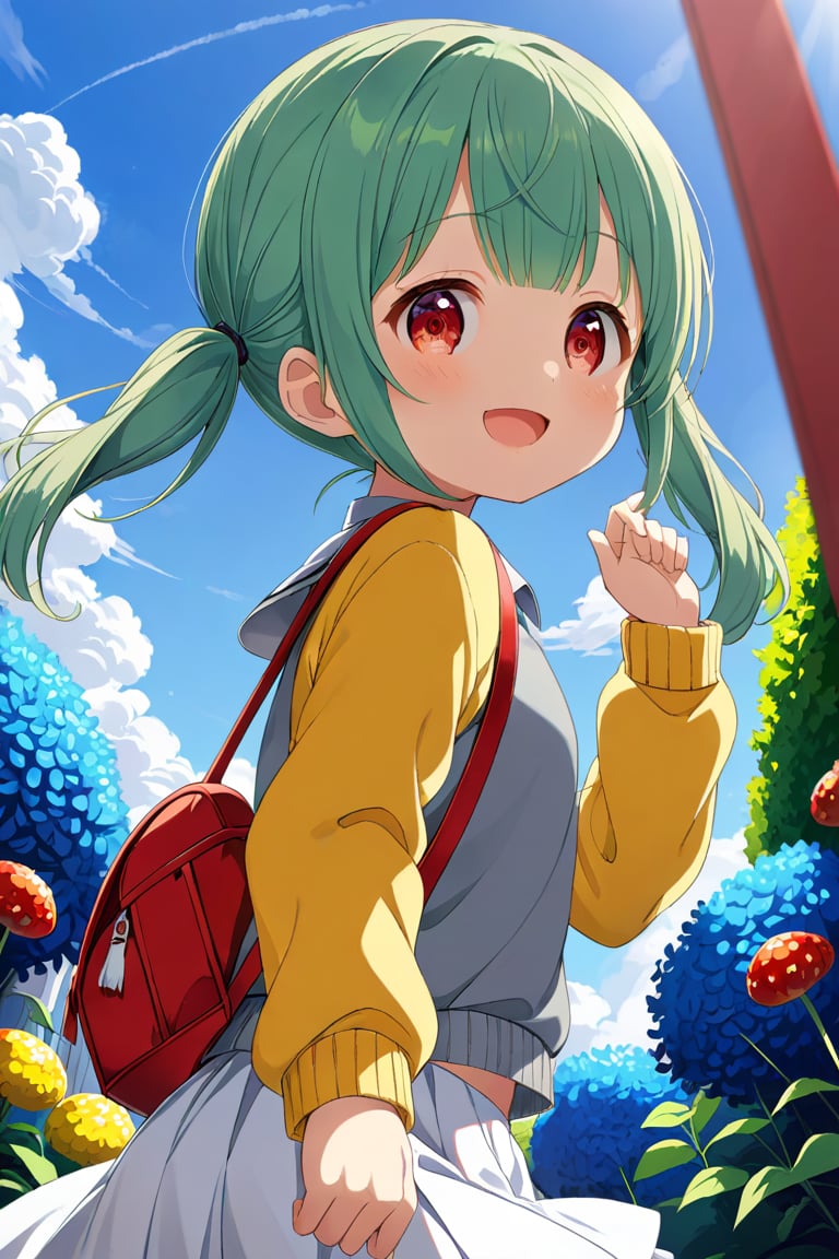 loli,  happy face,  green hair by llilvr on Tensor.Art