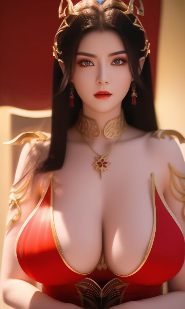 beautiful cai lin, huge boobs, big breast, nude body , waring Maxi

