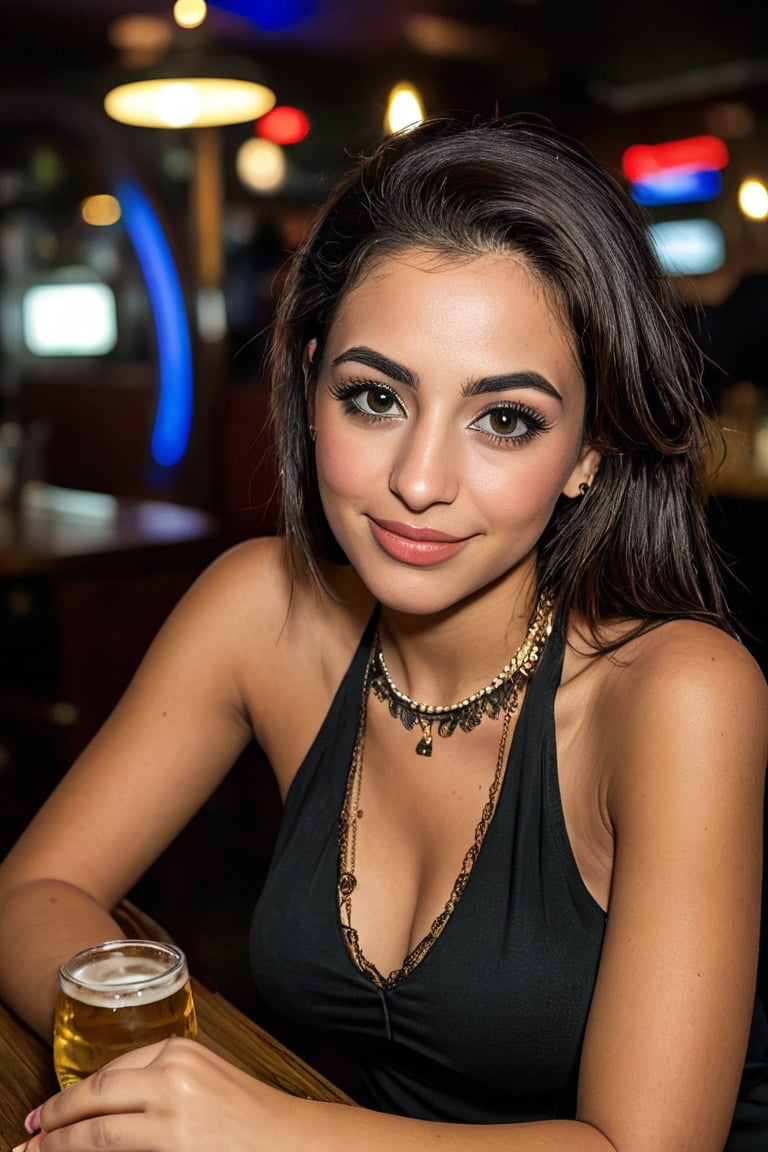 Egyptian girl, 27 years old, enjoying a night out at a pub in Blackpool