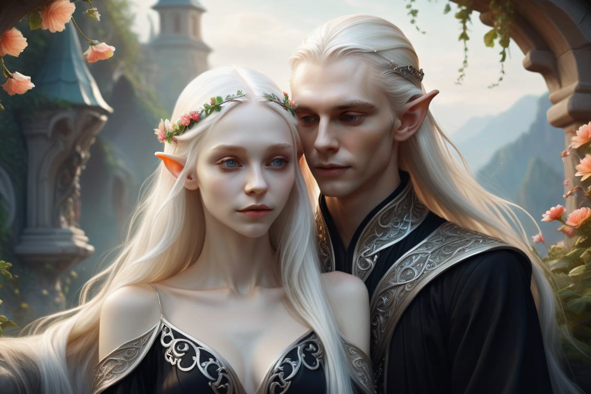 A picturesque image,  a masterpiece of digital painting,  hyperdetalization. Close-up of elves by  Mila on Tensor.Art