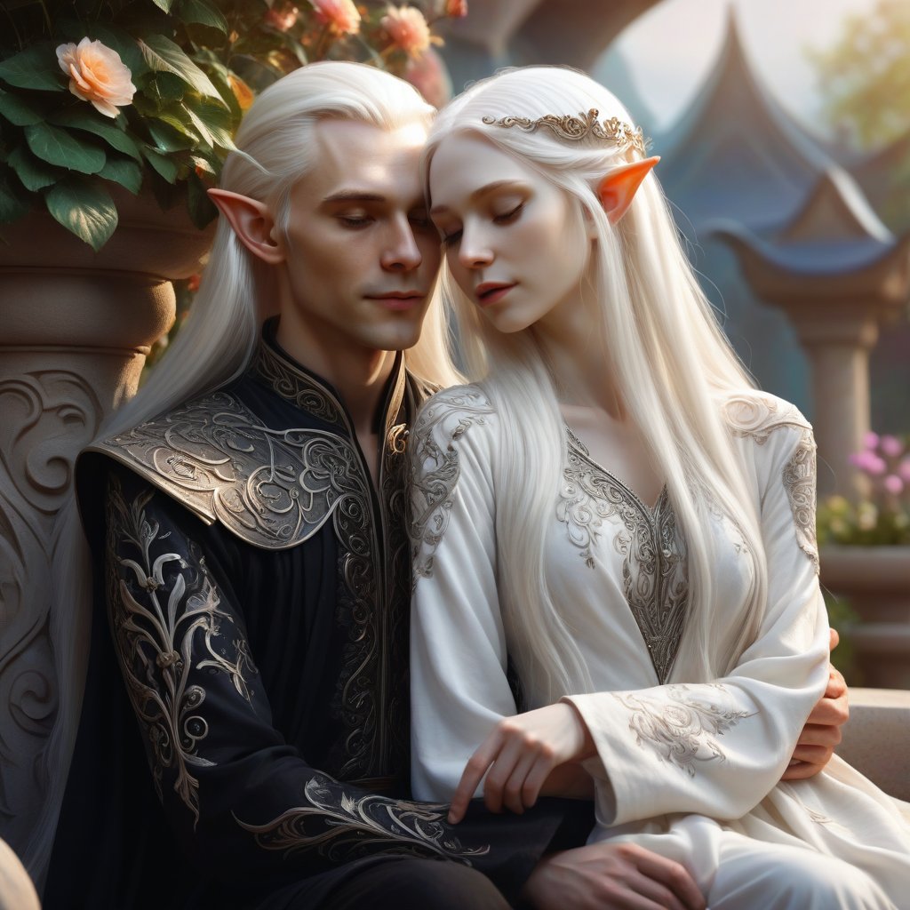 A picturesque image,  a masterpiece of digital painting,  hyperdetalization. Close-up of elves by  Mila on Tensor.Art