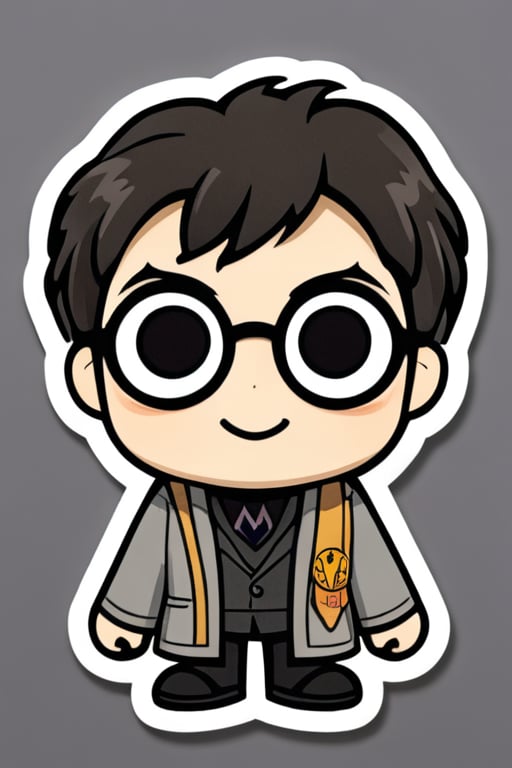 sticker_layout, sticker,  a kawaii Harry Potter sticker spelling a cast 







 