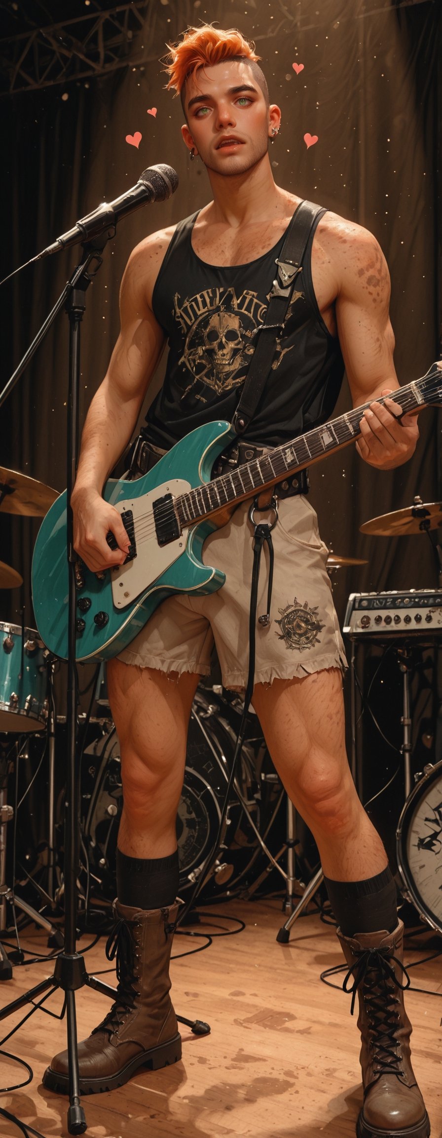 photo of a a very skinny fit man on stage style of realistic hyper-detailed portraits,  detailed facial features,  dry by...