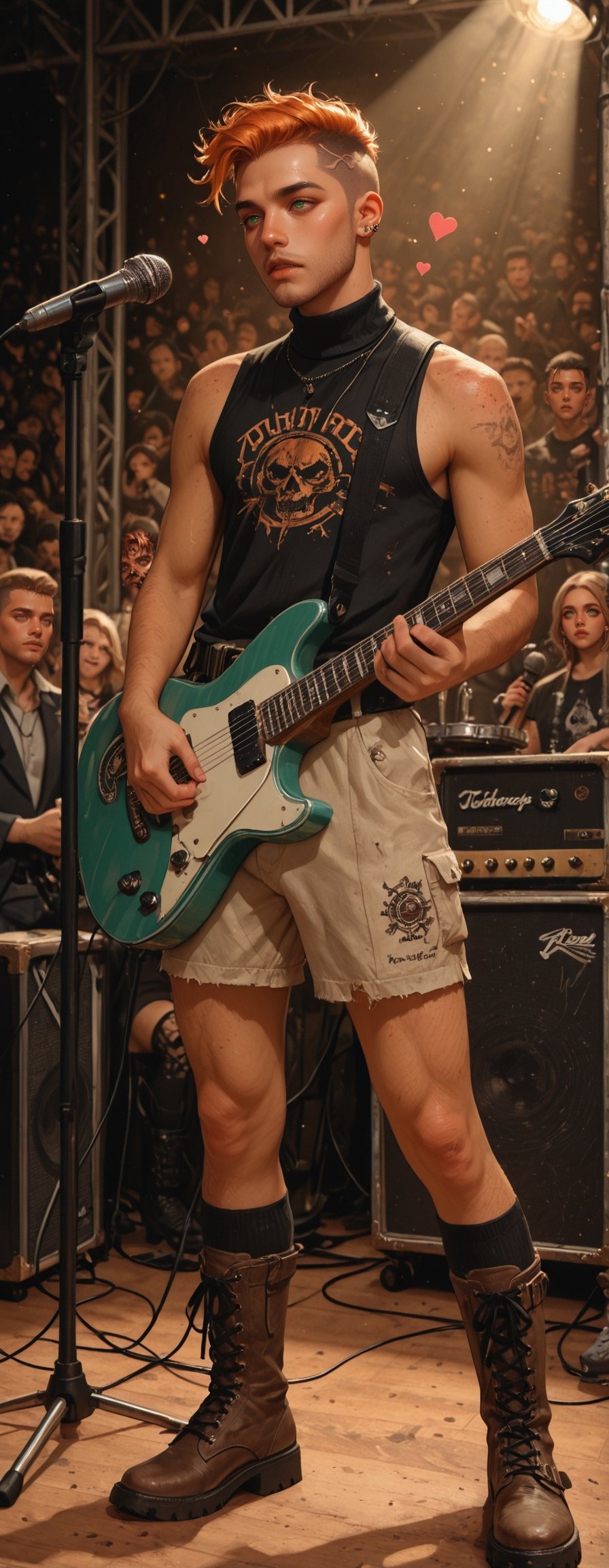 photo of a a very skinny fit man on stage style of realistic hyper-detailed portraits,  detailed facial features,  dry by...