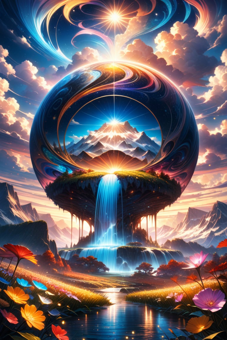 A highly detailed and visually stunning image of a Epic,  The sky mixed the universe,  swirling clouds by XserCHiN  on Ten...