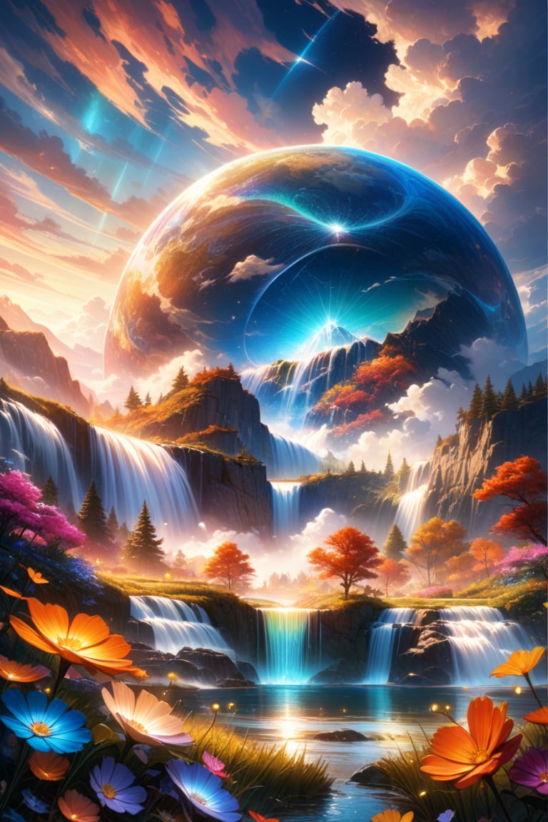 A highly detailed and visually stunning image of a Epic,  The sky mixed the universe,  swirling clouds by XserCHiN  on Ten...