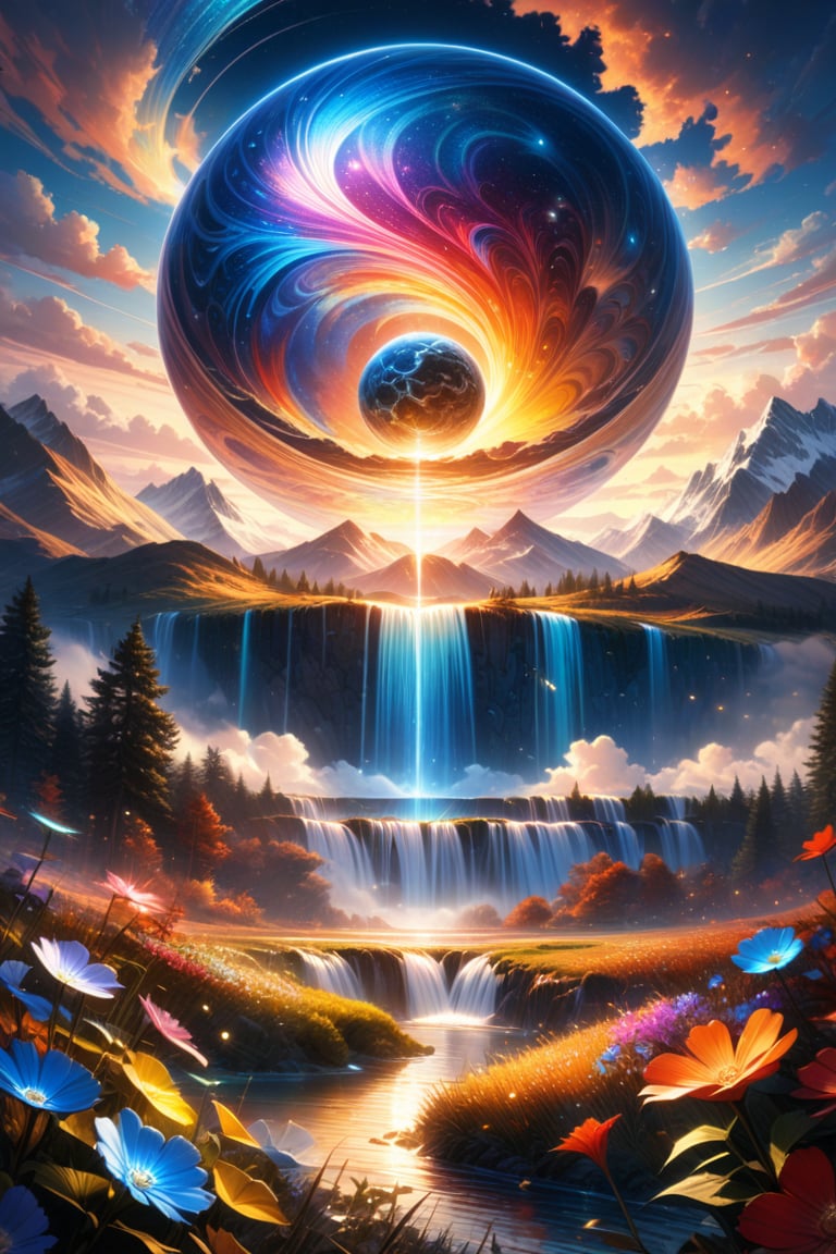 A highly detailed and visually stunning image of a Epic,  The sky mixed the universe,  swirling clouds by XserCHiN  on Ten...
