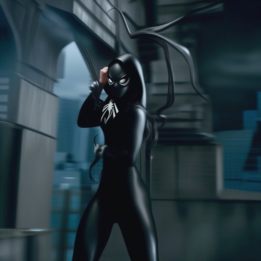   Jenna ortega angry rage ripping the black liquid latex symbiote mask , female , black hair , long hair, 1girl, symbiote tendrils, realistic style, slim body shape, sexy female body, woman sexy, bell tower background ,Symbiote Suit , 