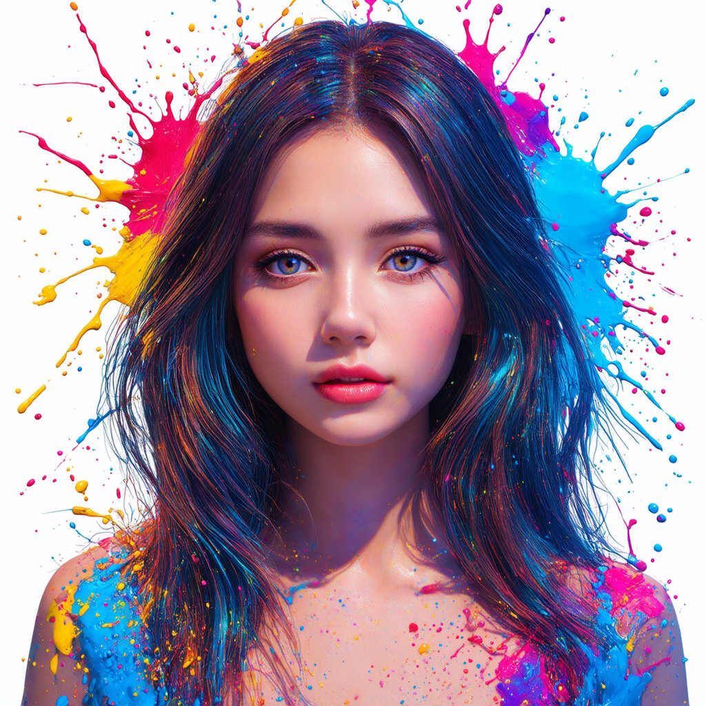 masterpiece, best quality, (extremely detailed CG unity 8k wallpaper, masterpiece, best quality, ultra-detailed, best shadow), (detailed background), (beautiful detailed face, beautiful detailed eyes), High contrast, (best illumination, an extremely delicate and beautiful),1girl,((colourful paint splashes on transparent background, dulux,)), ((caustic)), dynamic angle,beautiful detailed glow,full body,Young beauty spirit