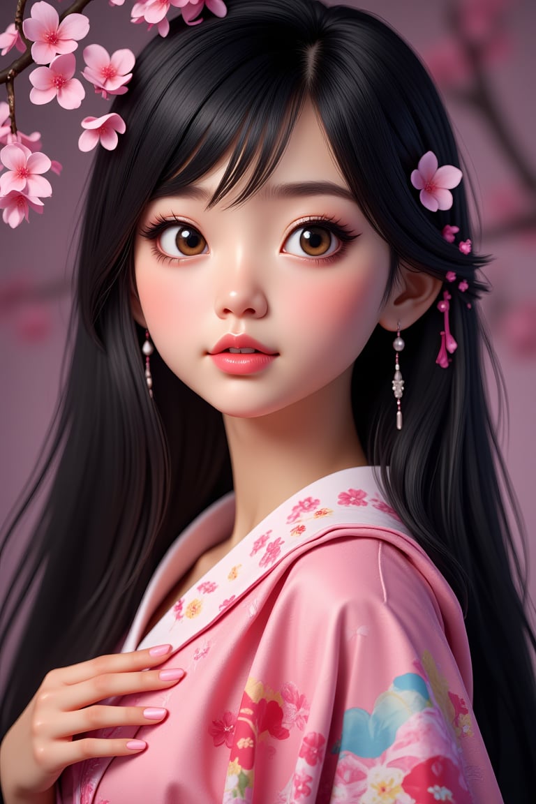 ((Very detailed fingers)),  ((Very detailed dark pink nail polish)),  beautiful detailed eyes by Tuans26  on Tensor.Art