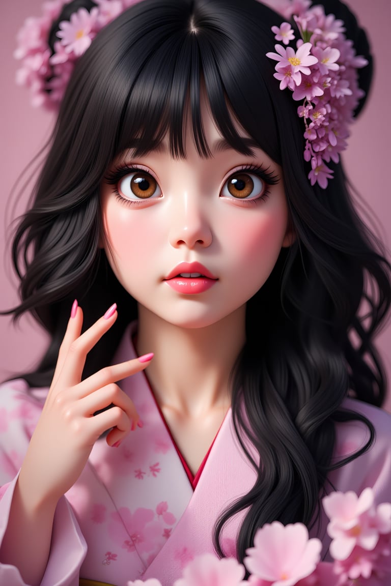 ((Very detailed fingers)),  ((Very detailed dark pink nail polish)),  beautiful detailed eyes by Tuans26  on Tensor.Art