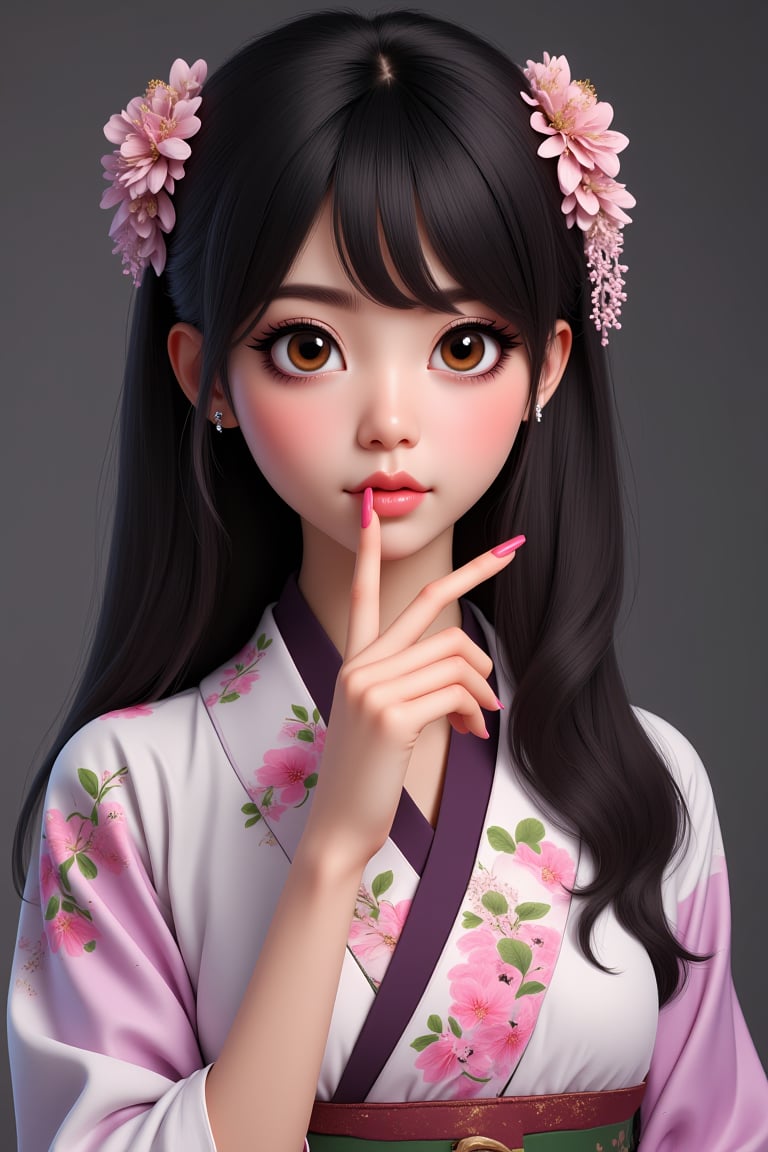 ((Very detailed fingers)),  ((Very detailed dark pink nail polish)),  beautiful detailed eyes by Tuans26  on Tensor.Art