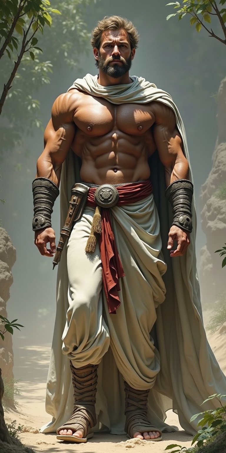 Monet style,  Portrait style,  portrait of handsome muscle man by Marine gold on Tensor.Art