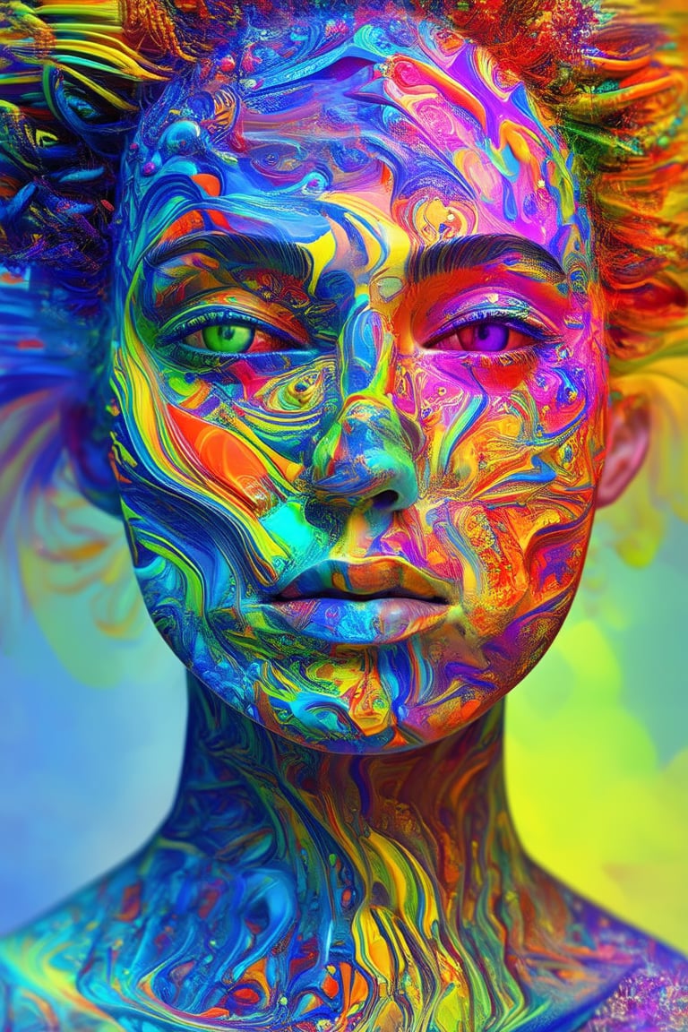 3D Colorful Face