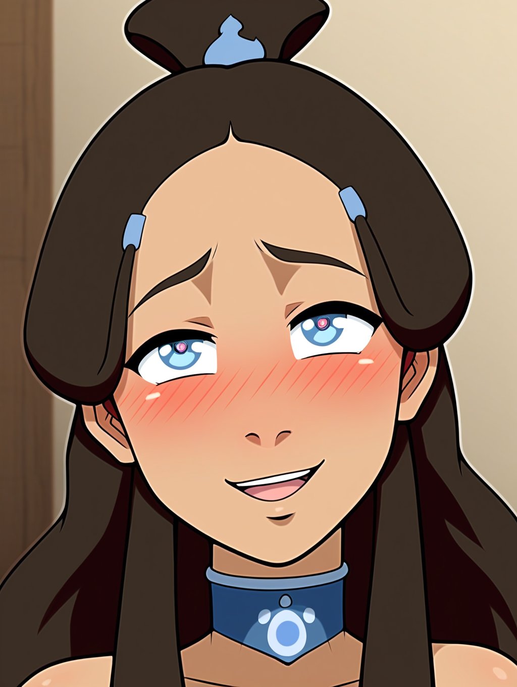 Katara, KataraFire, hypnotized, blushing, girl with expression of pleasure,sexy body, ecchi, pleasured_face