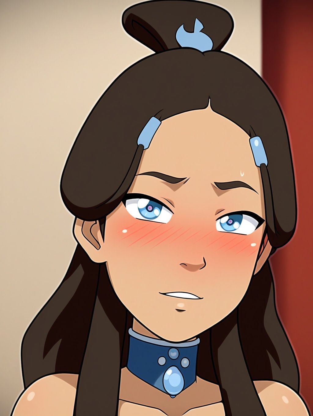 Katara, KataraFire, hypnotized, blushing, girl with expression of pleasure,sexy body