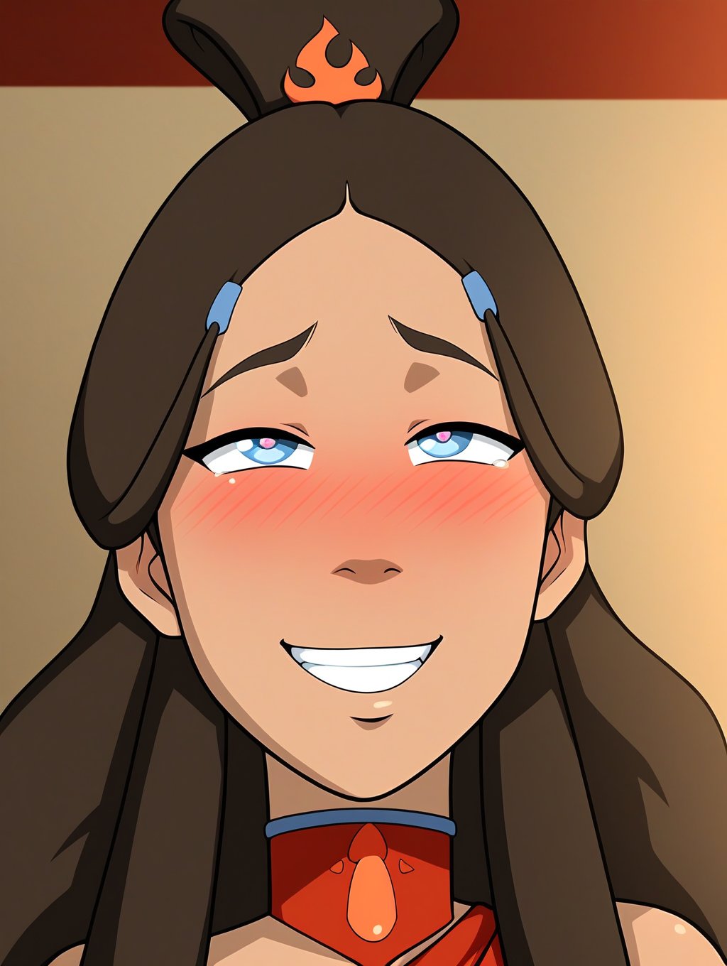 Katara, KataraFire, hypnotized, blushing, girl with expression of pleasure,sexy body, ecchi, pleasured_face, visibly_pleasured