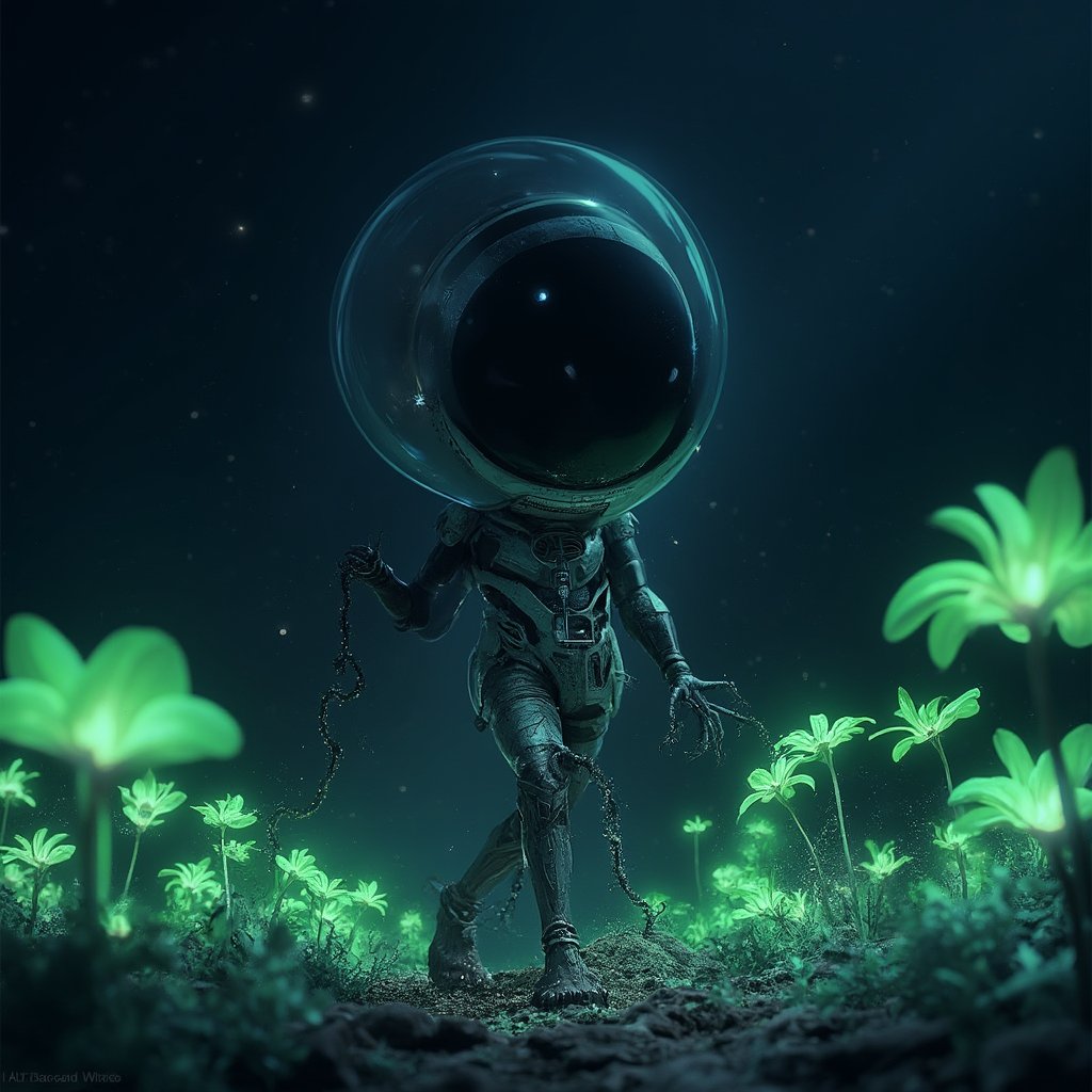 "Netflix" poster. "Netflix" poster. An alien in a futuristic spacesuit strolls across Earth,  carefully examining glowing...