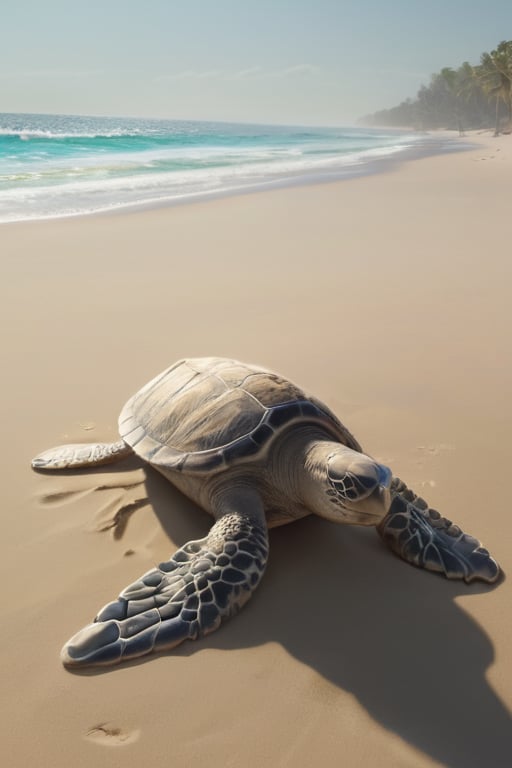 sea turtle,  sand,  beach by Frame by me on Tensor.Art