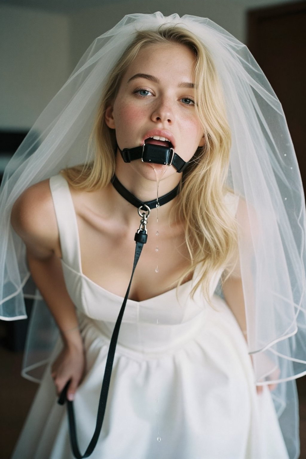 1girl,  ball gag,  saliva by bnfes on Tensor.Art