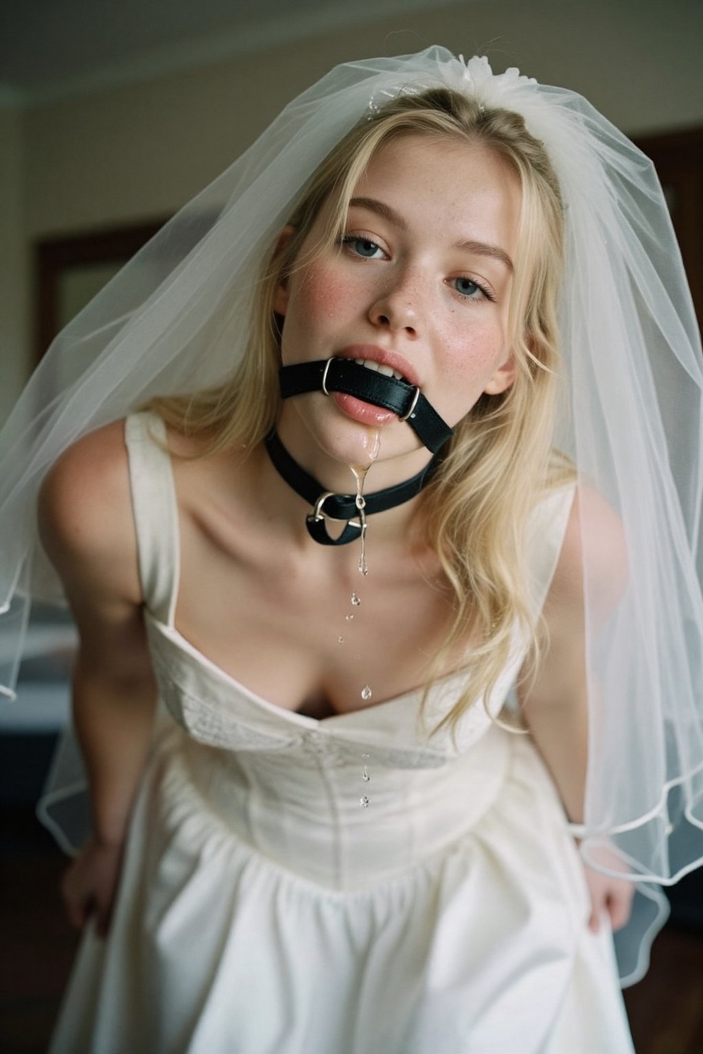 1girl,  ball gag,  saliva by bnfes on Tensor.Art