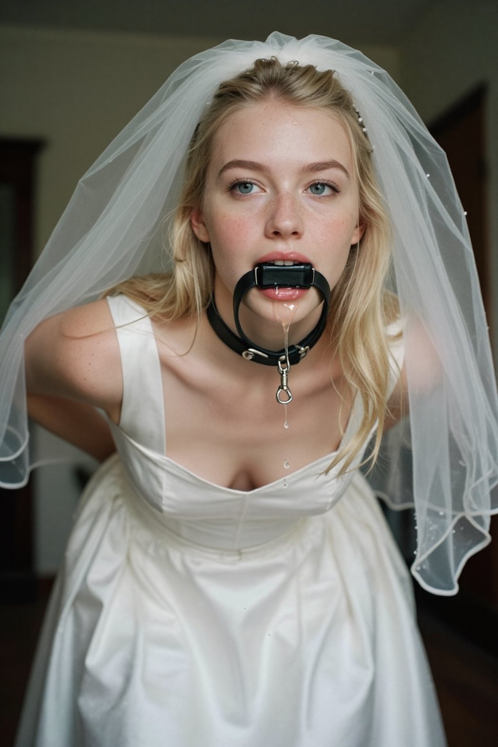 1girl,  ball gag,  saliva by bnfes on Tensor.Art