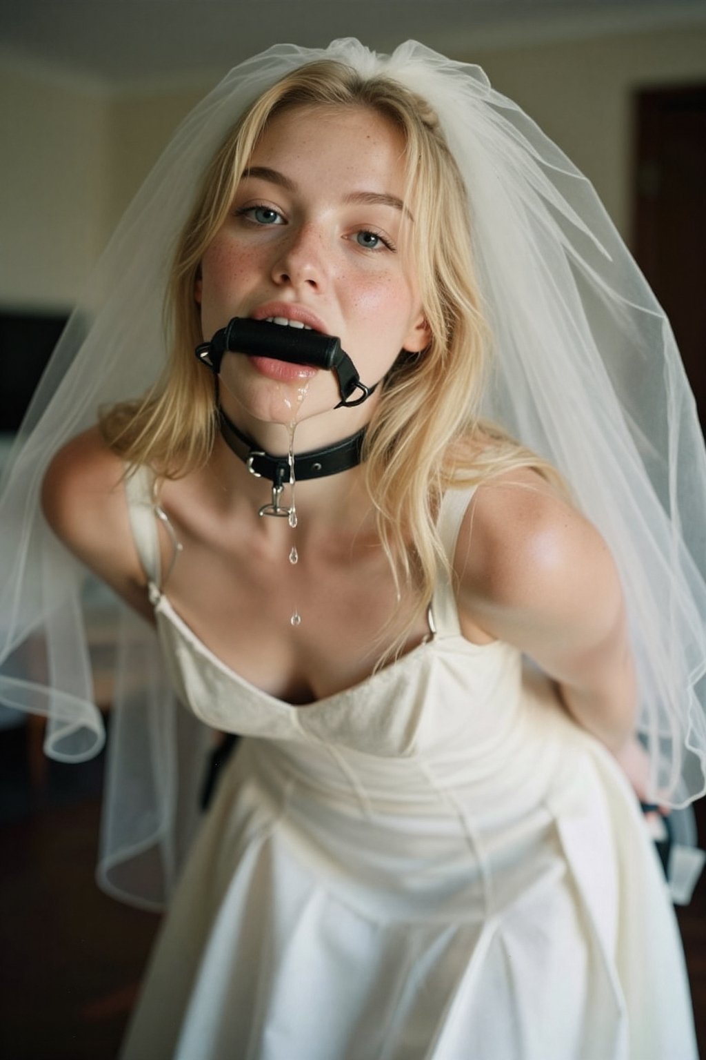 1girl,  ball gag,  saliva by bnfes on Tensor.Art