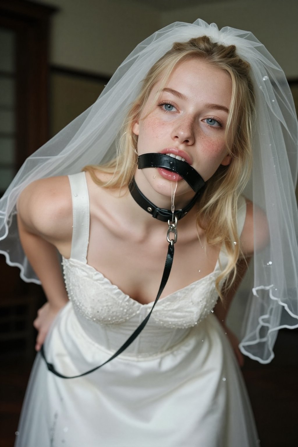 1girl,  ball gag,  saliva by bnfes on Tensor.Art