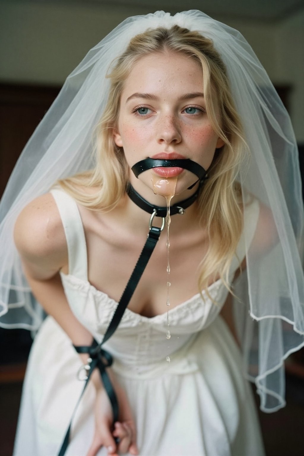 1girl,  ball gag,  saliva by bnfes on Tensor.Art