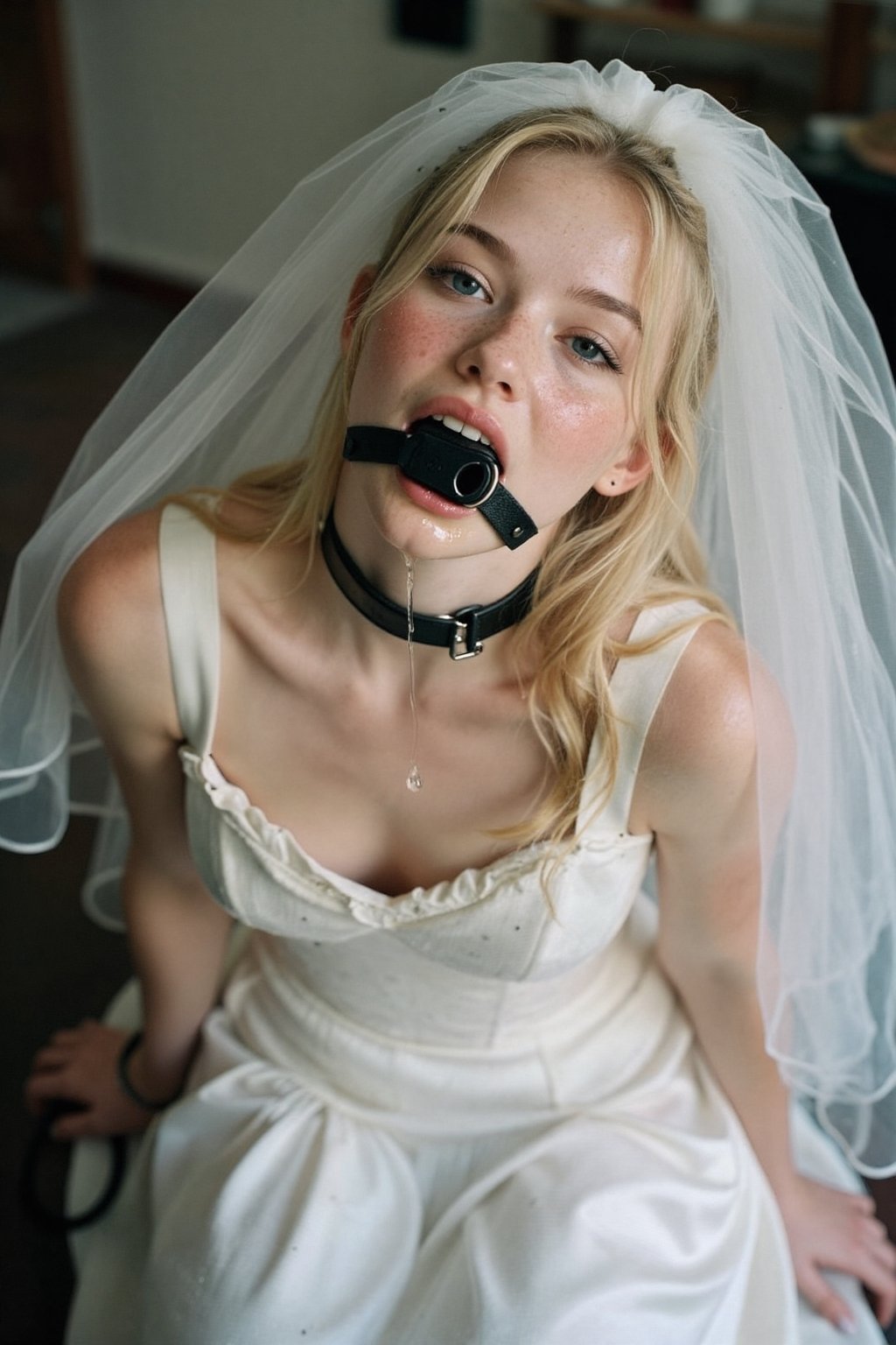 1girl,  ball gag,  saliva by bnfes on Tensor.Art