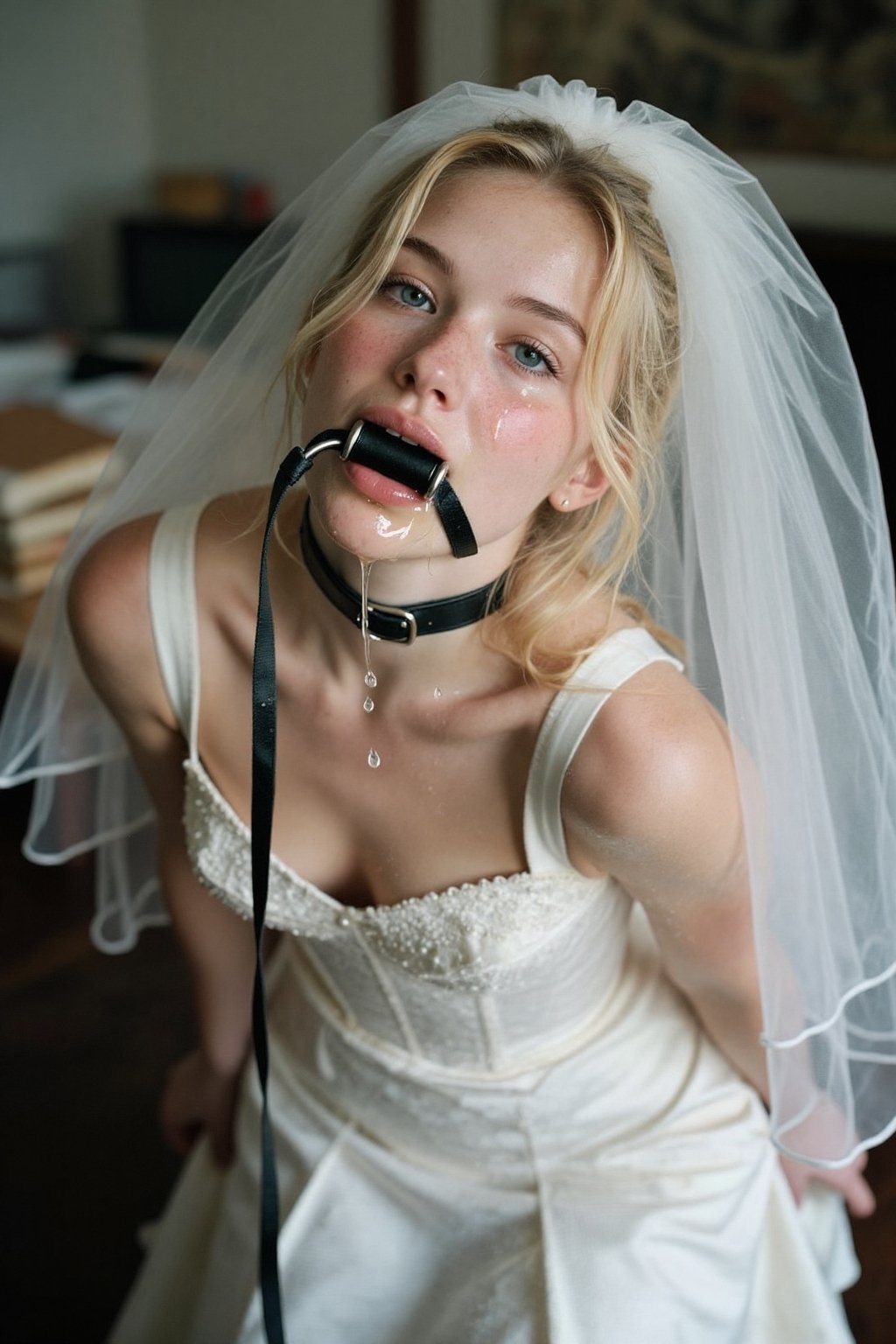 1girl,  ball gag,  saliva by bnfes on Tensor.Art