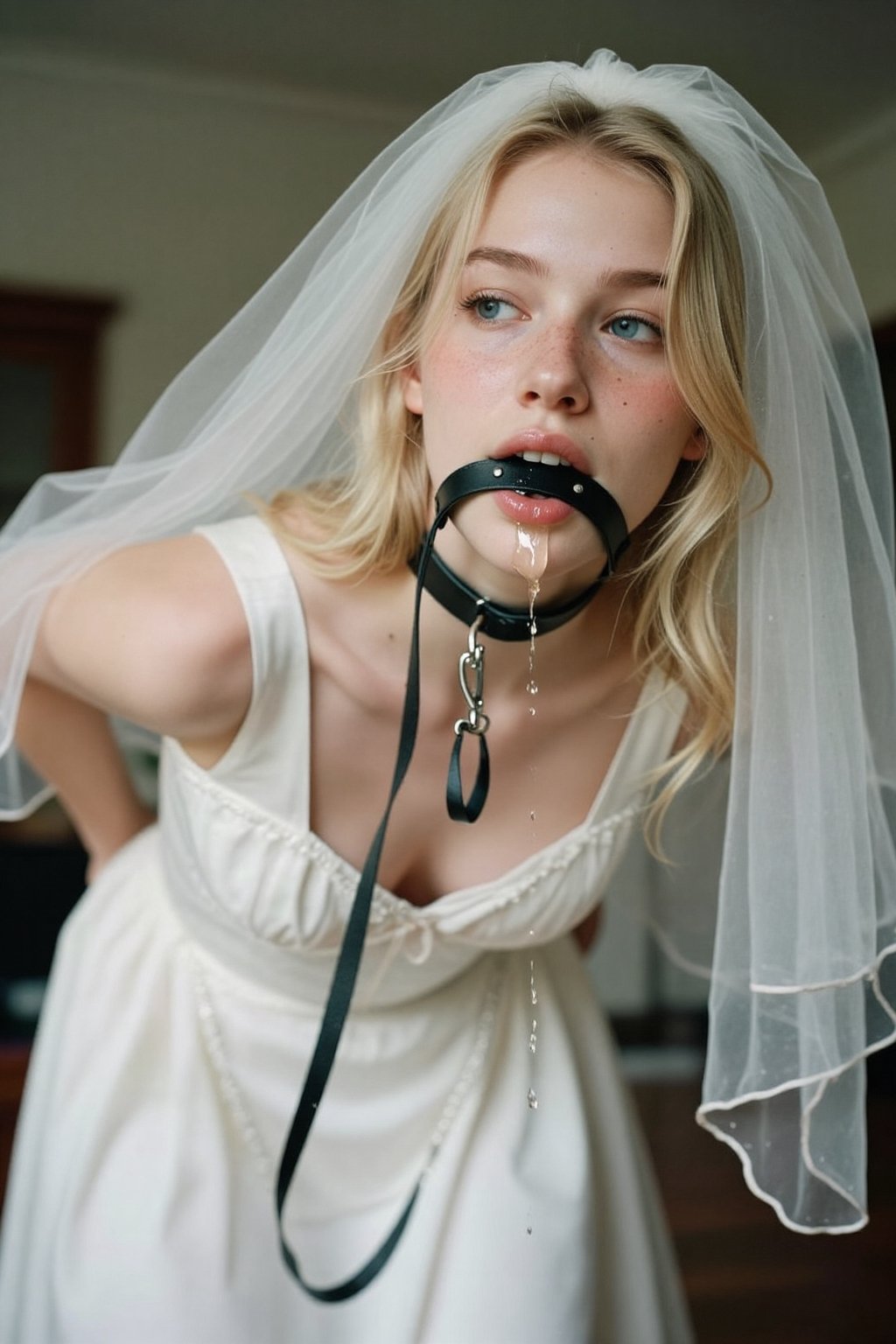 1girl,  ball gag,  saliva by bnfes on Tensor.Art
