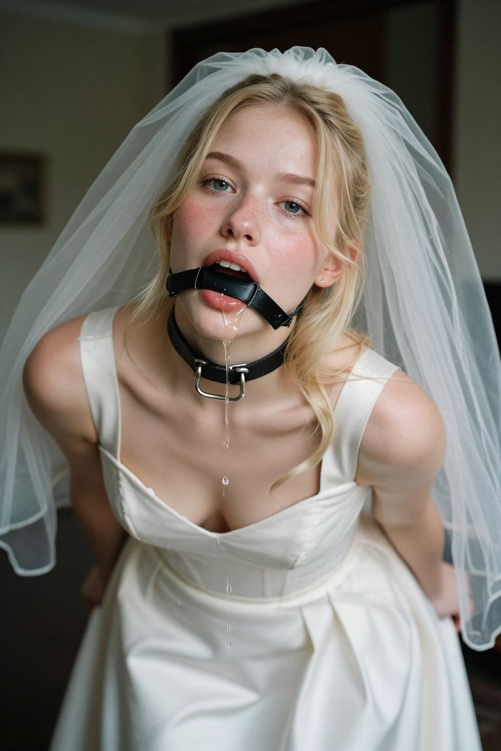 1girl,  ball gag,  saliva by bnfes on Tensor.Art