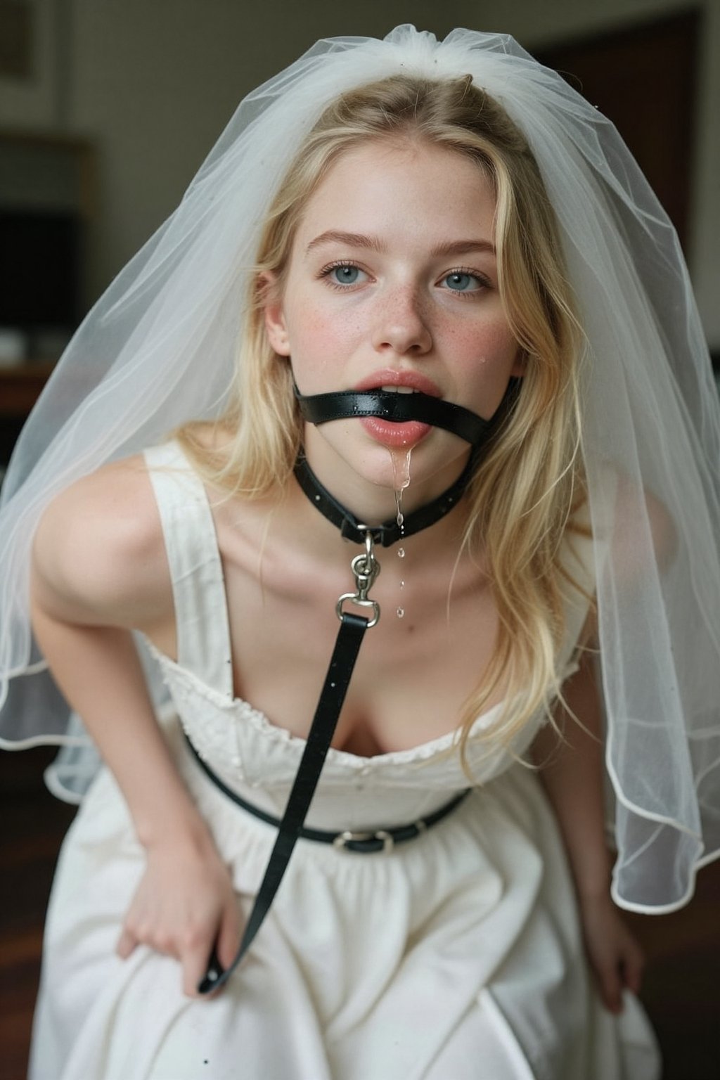 1girl,  ball gag,  saliva by bnfes on Tensor.Art