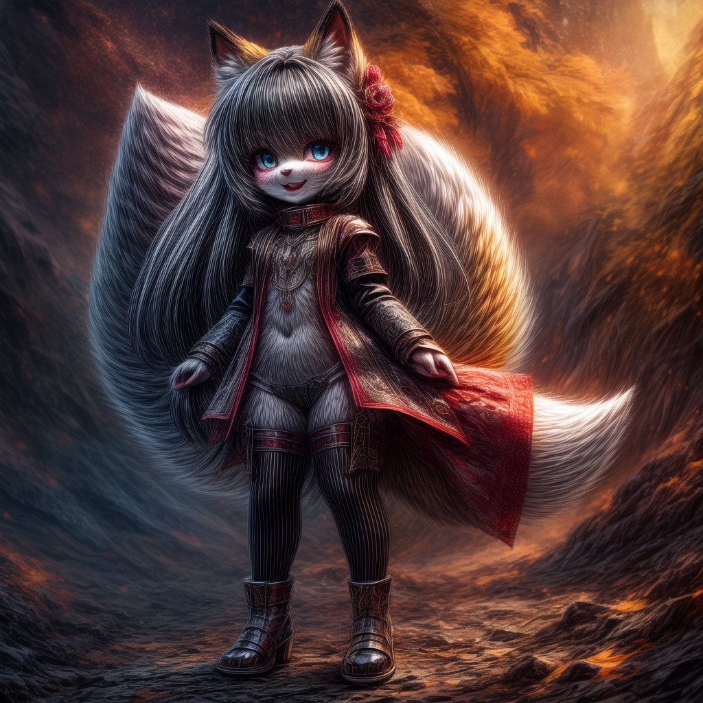 ((((full body)))),  fox girl by A Pimp Named Chimp  on Tensor.Art