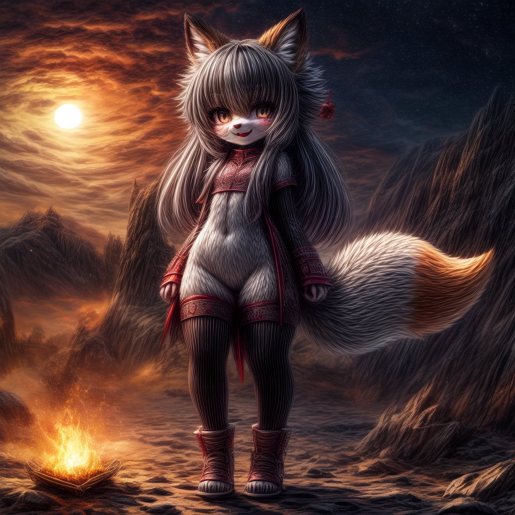 ((((full body)))),  fox girl by A Pimp Named Chimp  on Tensor.Art