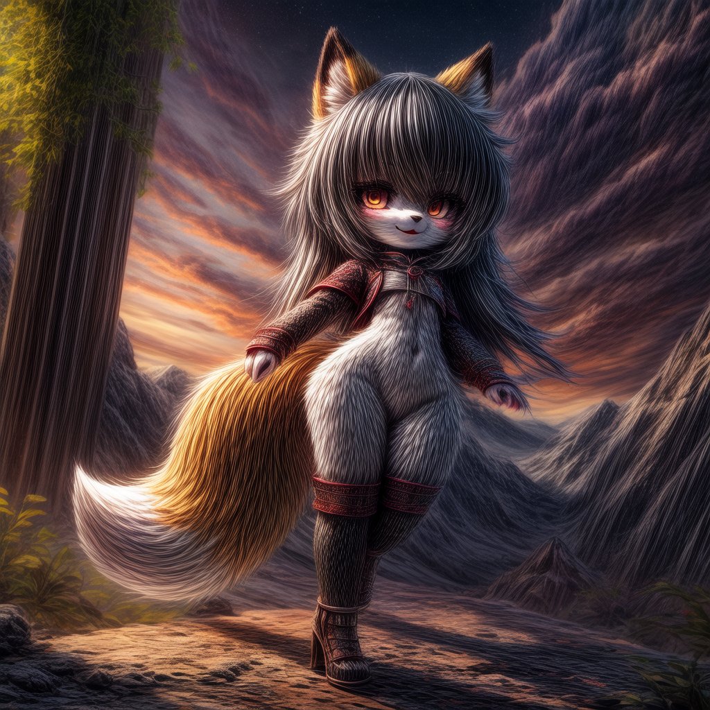 ((((full body)))),  fox girl by A Pimp Named Chimp  on Tensor.Art