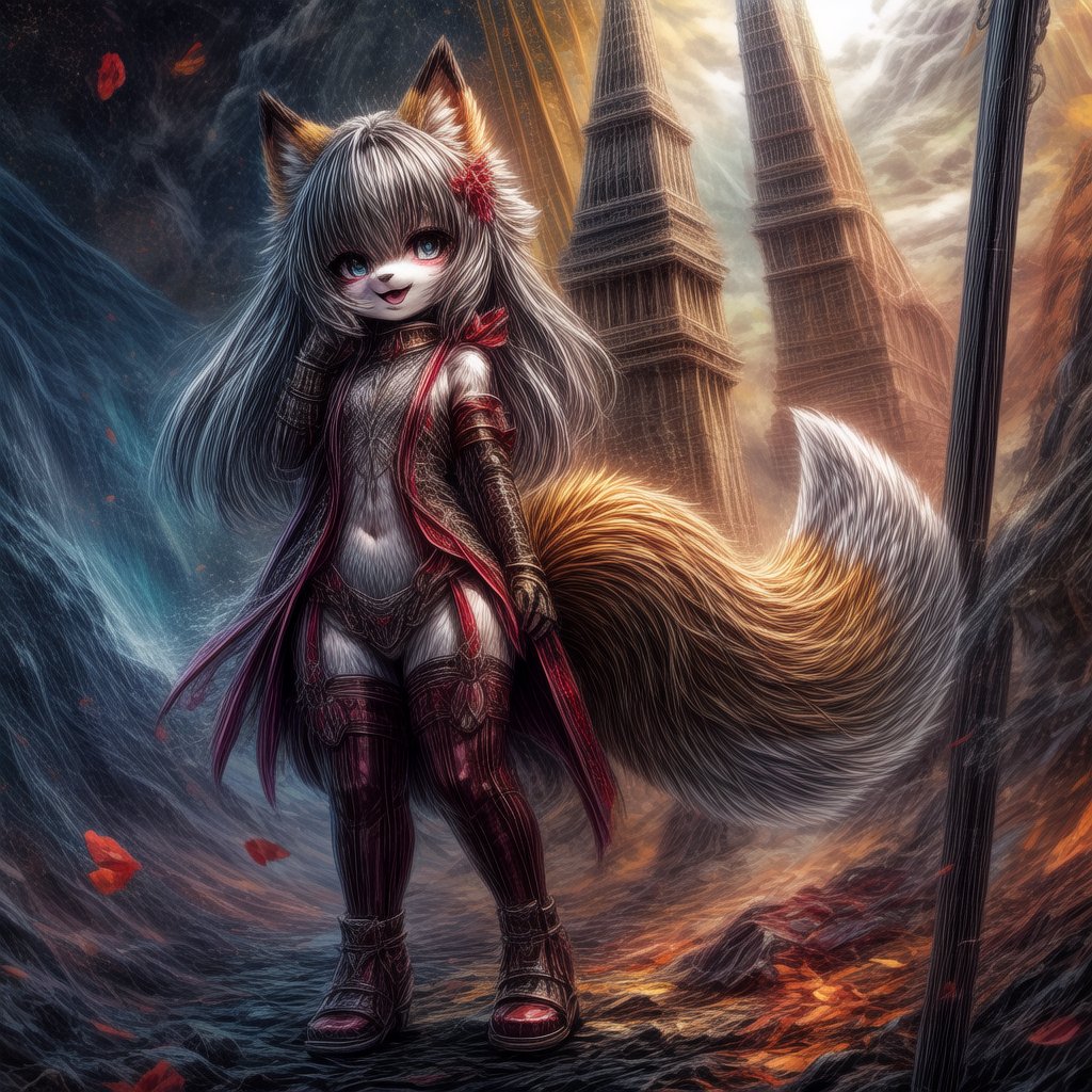 ((((full body)))),  fox girl by A Pimp Named Chimp  on Tensor.Art