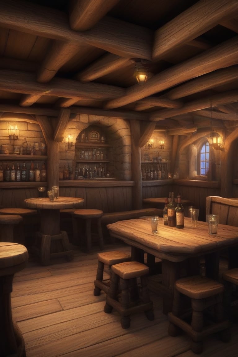 fantasy tavern interior, high quality, high definition, high resolution, masterpiece, beauty,